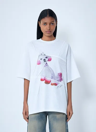 Acne Studios Printed Cotton-jersey T-shirt In White