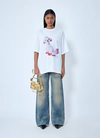 Acne Studios Printed Cotton-jersey T-shirt In White