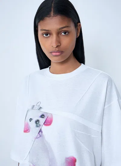 Acne Studios Printed Cotton-jersey T-shirt In White