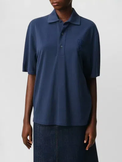 Ami Alexandre Mattiussi Blue Polo Shirt With Adc Patch Logo In Cotton Uomo In Multi