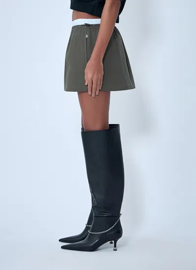 Alexander Wang Women Mid-rise Mini Logo Elastic Skirt In Multi