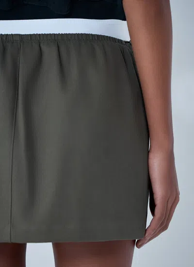 Alexander Wang Women Mid-rise Mini Logo Elastic Skirt In Multi