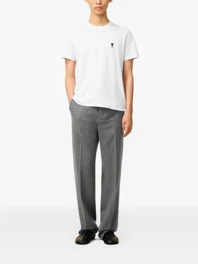 Ami Alexandre Mattiussi Ami Paris Men Ami De Coeur T-shirt In Organic Cotton Jersey In White