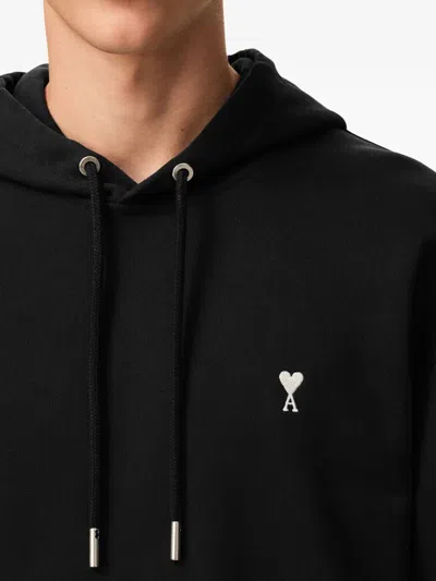 Ami Alexandre Mattiussi Ami Paris Heartfelt Pullover Hoodie For Men In Black