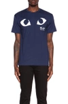 Comme Des Garçons Play Logo-print T-shirt In Navy