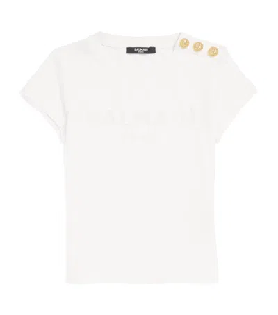 Balmain Button-embellished T-shirt In White