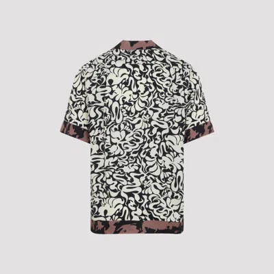 Dries Van Noten Short-sleeve Abstract Pattern Shirt With Camp Collar In Multi
