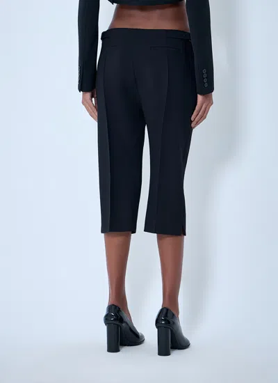 Chloé Tailored Wool Crepe Capri Pants In Black