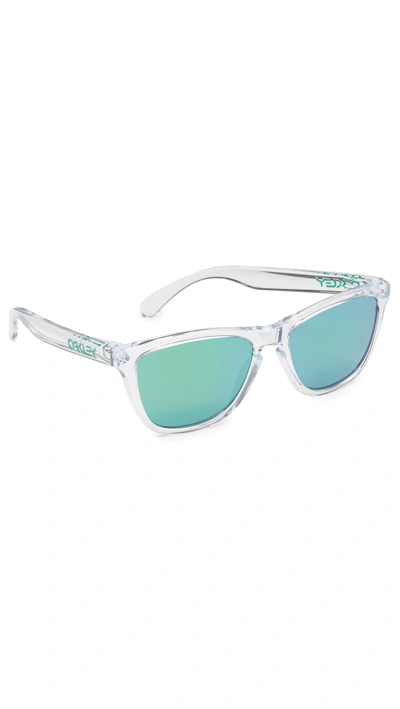 Oakley Frogskins Crystal Collection Sunglasses, Jade In Clear/jade