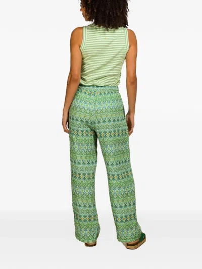 Pip Studio Patterned Drawstring Trousers In Green