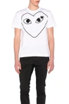 COMME DES GARÇONS PLAY BLACK EMBLEM COTTON TEE,CDES-MS10