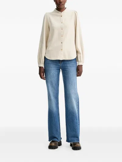 Rag & Bone Sandra Denim Blouse In Neutral