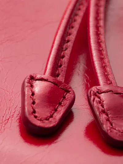 Prada Leather Wallet In Red