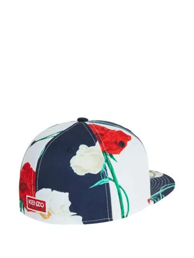 Kenzo New Era Cap Archive Rose Pattern In Blue