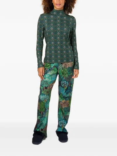 Pip Studio Patterned High-neck T-shirt In Green