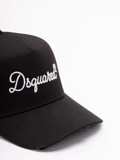 Dsquared2 Logo Embroidered Baseball Cap In Black