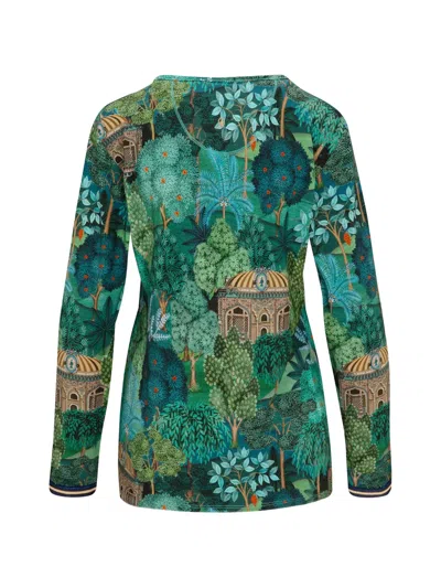 Pip Studio Long-sleeved Printed T-shirt In Green