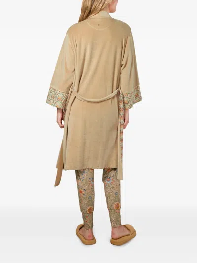 Pip Studio Patterned-trim Robe In Neutral