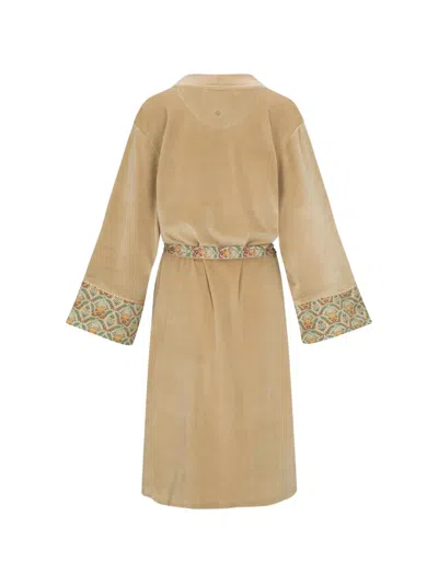 Pip Studio Patterned-trim Robe In Neutral