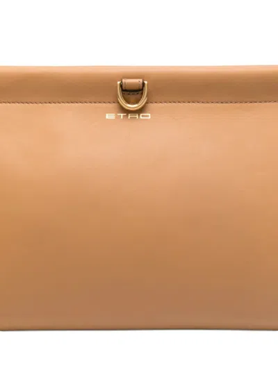 Etro Mini Shoulder Bag Adjustable Strap Hardware In Brown