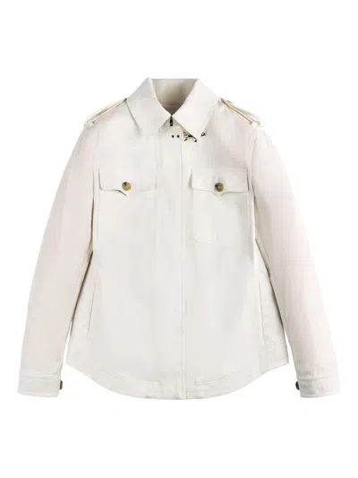 Fay Shirt Jacket Con Gancio Shirt Jacket In Neutral