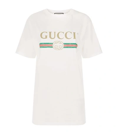 Shop Gucci Fake Fit Logo T-shirt