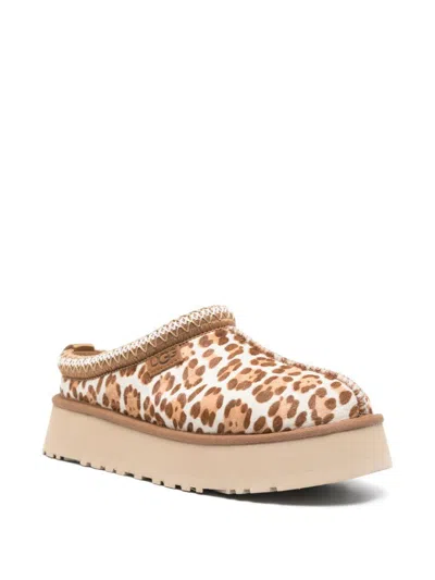 Ugg Tazz Leopard-pattern Slippers In Brown