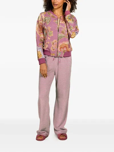 Pip Studio Floral Zip Jacket In Pink