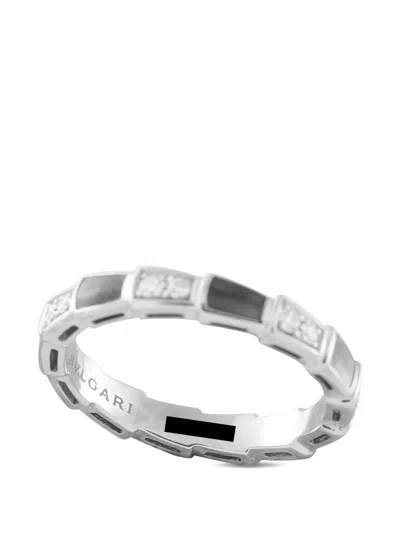 Pre-owned Lb Exclusive Serpenti Diamond Ring In Silver
