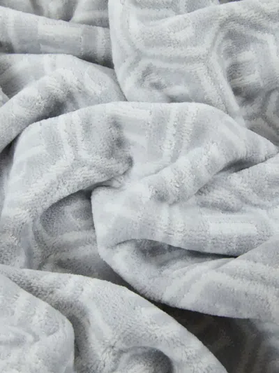 Philipp Plein Monogram-pattern Bath Towel In Gray