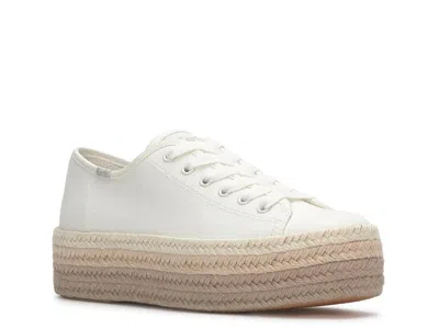 Keds Triple Up Espadrille Platform Sneaker In White