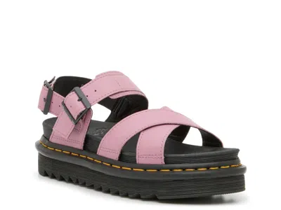 Dr. Martens Voss Li Dusty Athena Woman Sandals Antique Rose Size 7 Leather In Pink