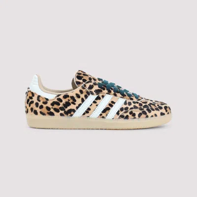 Adidas Originals Handball Spezial Leopard-print Leather Sneakers In Animal Print