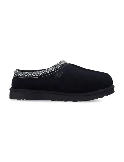 Ugg Tasman Ii 1174671-blk Slipper Men Black Suede Sheepskin Lined Slip-on Gug228 In Black