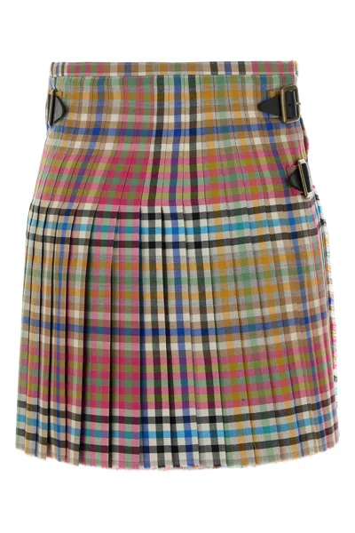 Vivienne Westwood Mini Kilt Heather Check 44 Women In Multi