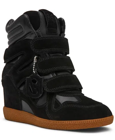 Steve Madden Mavis Wedge High Top Sneaker In Black