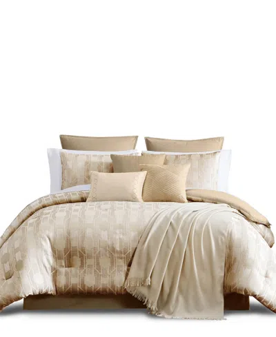 Macy's Macys Wade Geometric 14 Pc. Comforter Sets In Neutral
