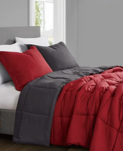 Truly Soft Everyday Reversible 3-pc. Comforter Set, King In Red
