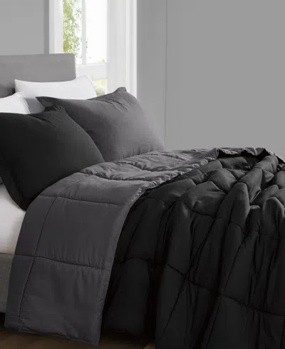 Truly Soft Everyday Reversible 3-pc. Comforter Set, King In Black