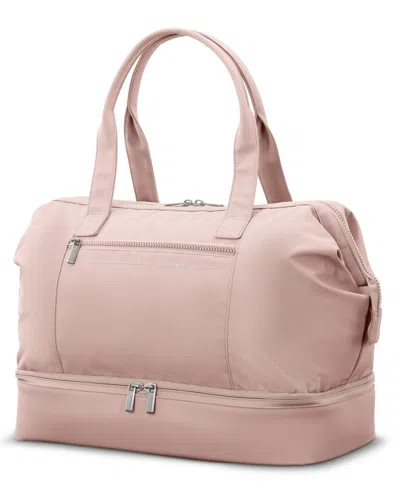 Samsonite Better Than Basic Drop Bottom Weekender Duffel In Pink