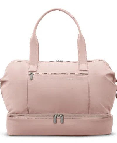 Samsonite Better Than Basic Drop Bottom Weekender Duffel In Pink
