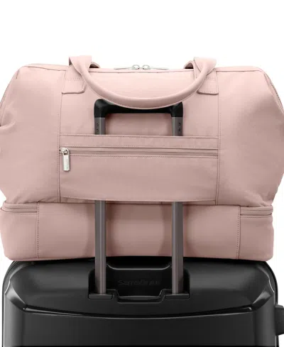 Samsonite Better Than Basic Drop Bottom Weekender Duffel In Pink