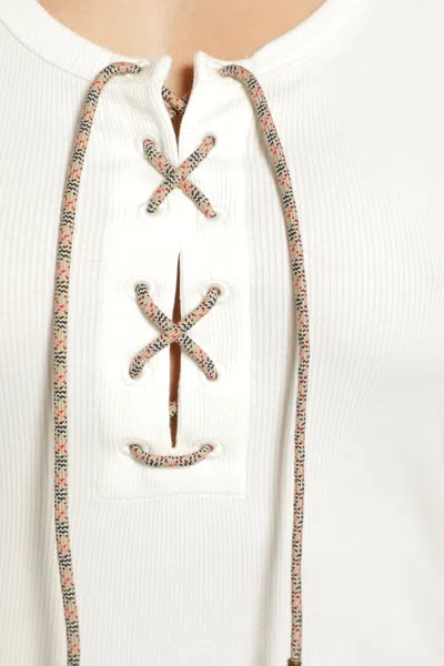 Burberry Adjustable-drawcord Tank Top In White