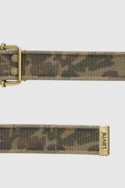 Levi's Washed Down Web Belt In Green