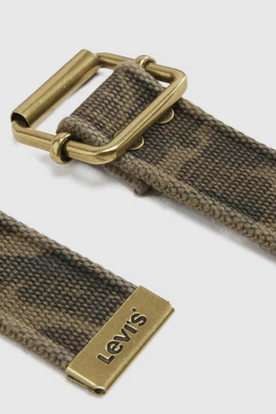 Levi's Washed Down Web Belt In Green