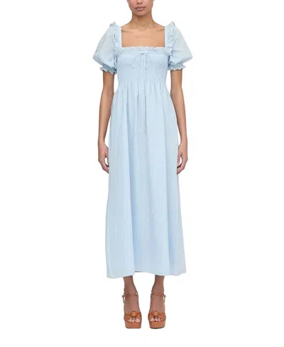 Hill House Home The Scarlett Midi Nap Dress In Blue