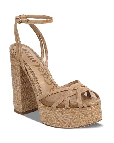 Sam Edelman Sandy Ankle Strap Platform Sandal In Neutral