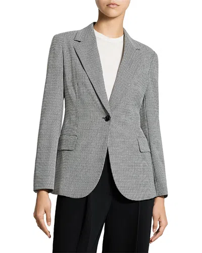 Theory Lynnia Blazer In Sleek Flannel In Gray