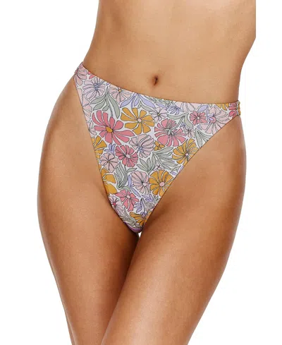 Flirtt Gottex Soft Bloom High Waist Bikini Bottom In White
