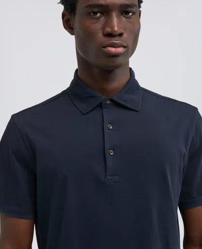 Aspesi Cotton Jersey Polo Shirt In Blue